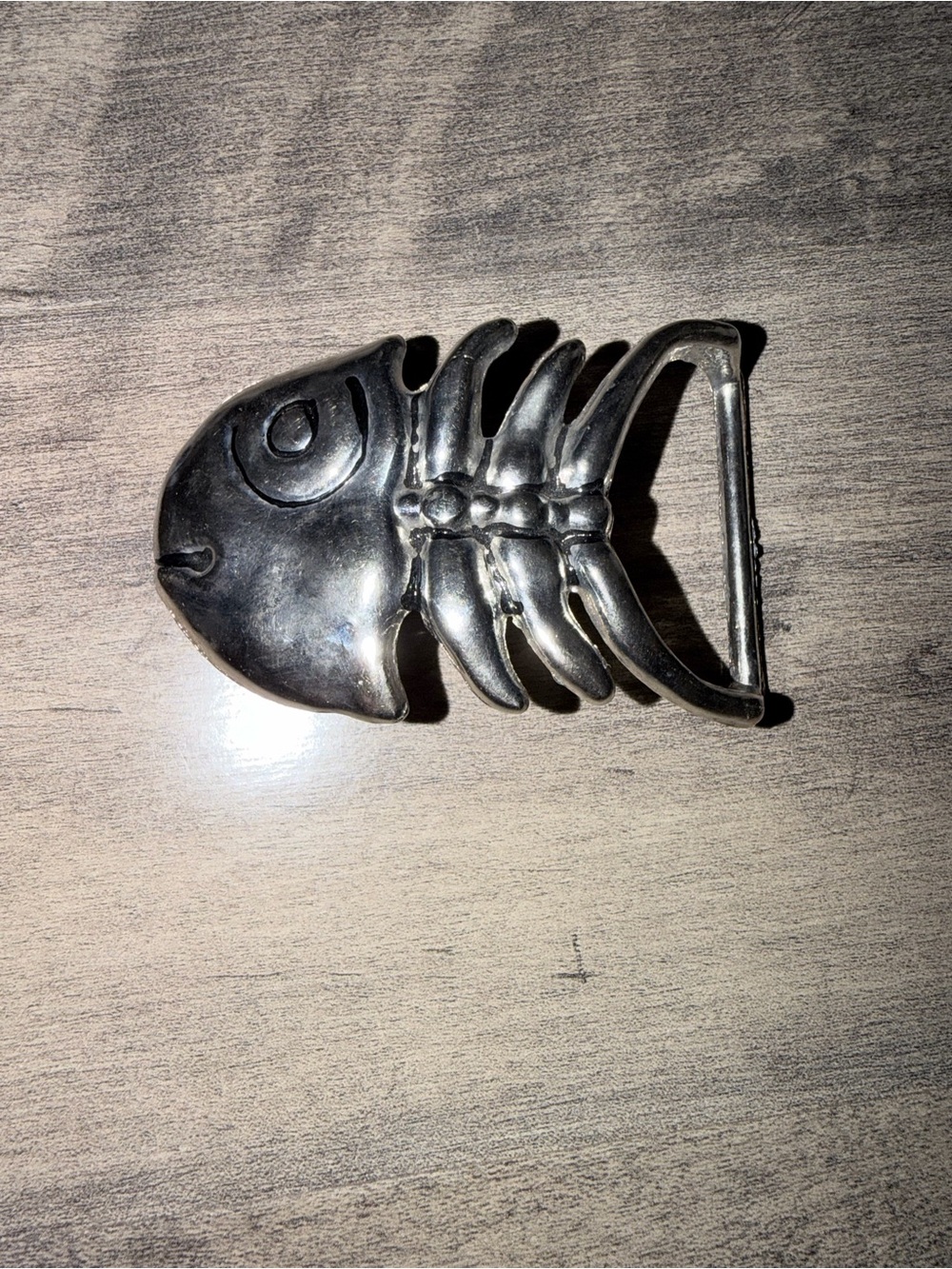 Fish Skeleton metal belt buckle